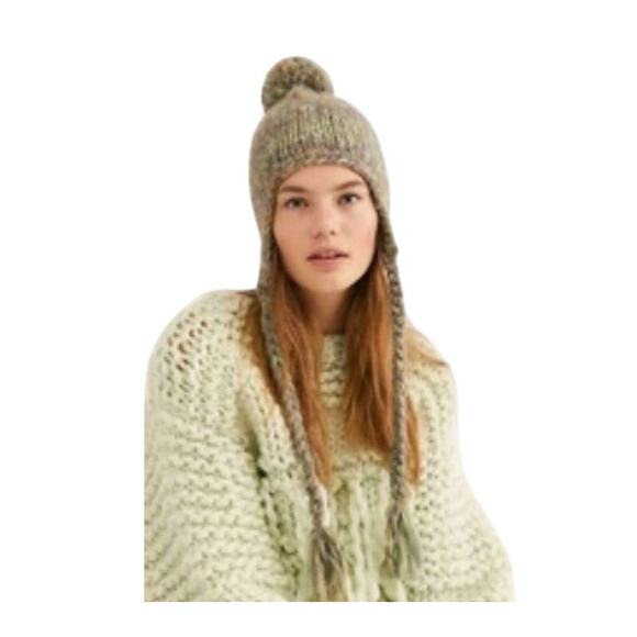 Free People Fox Trop Moss Green Trapper Hat - Picture 3 of 10
